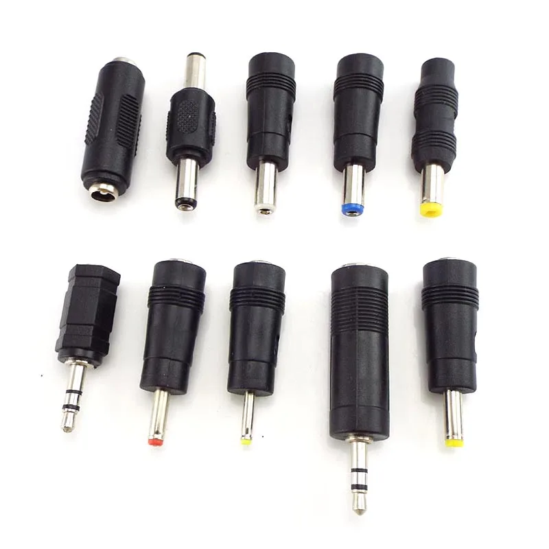 20 X DC Power 5.5x2.1mm Female Jack To 3.5mm x1.35mm Male Plug Adapter Connector 