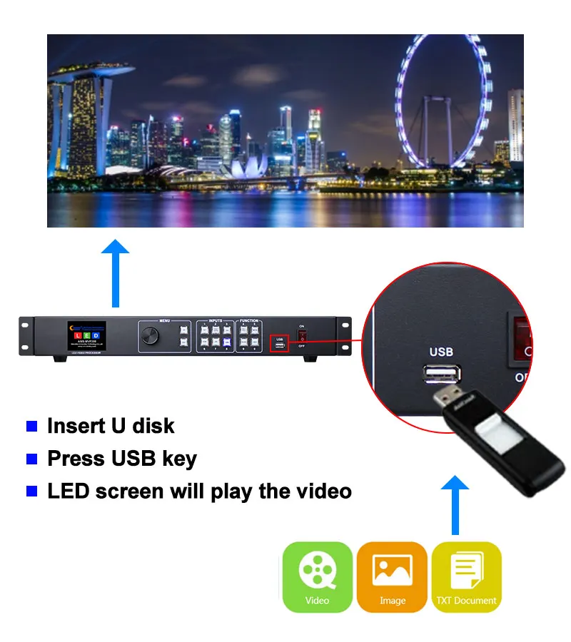 video processor led amoonsky mvp300 support 2pcs