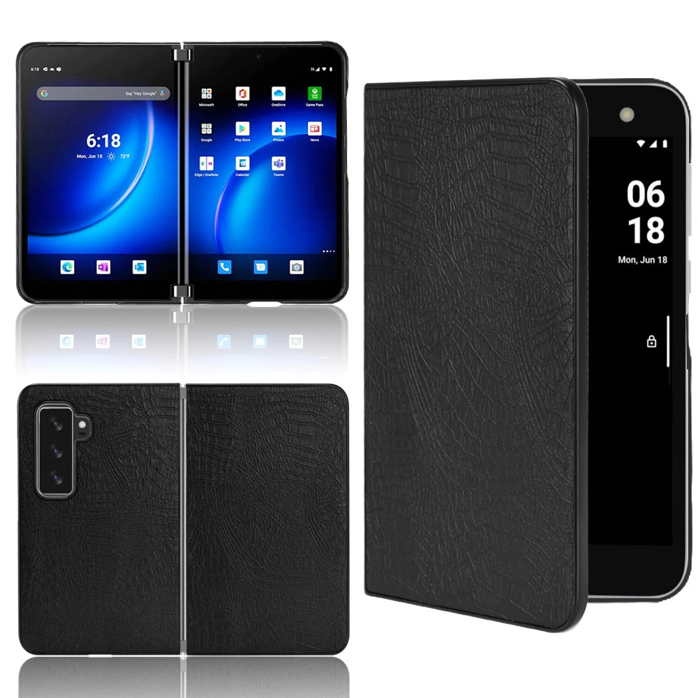 For Microsoft Surface Duo 2 Case Luxury Crocodile pattern PU leather Case  For Microsoft Surface Duo 2 Duo2 Phone Case