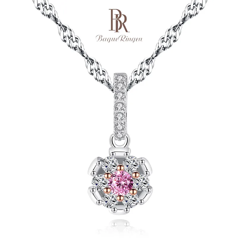 Женское Ожерелье с кулоном персикового цвета Bague Ringen ювелирное изделие из 100%