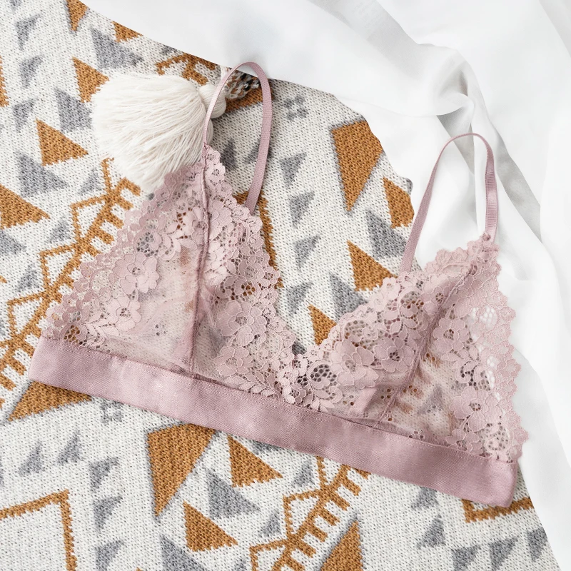 1 Pcs Sexy Bra For Woman Lace Thin Underwear Female Unlined Transparent Bras For Women Lace Sexy Lingerie Bralette 2022