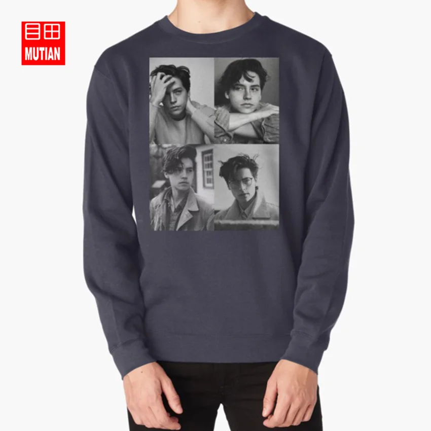 Cole Sprouse Collage B& W толстовки с капюшоном ривердейл cw archie comics archie andrews kj apa lili reinhart jughead jones - Цвет: navy-sweatshirt