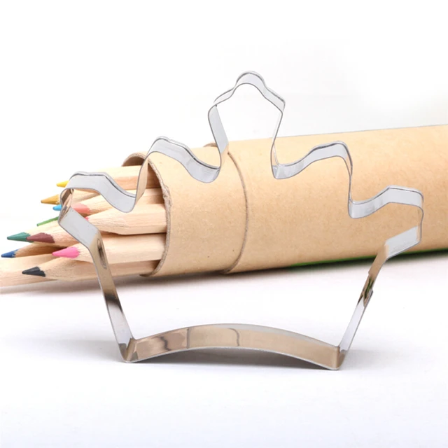 3 db Rozsdamentes Acél Süti Vágó Hercegnő Korona Király Királynő Party Sütemény Keksz Sütőeszköz - Image 4