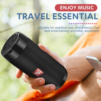 

Bluetooth Speaker portable Outdoor Loud speaker Wireless Column 3D waterproof FM TF Card Bass Box Subwoofer 1200mAh