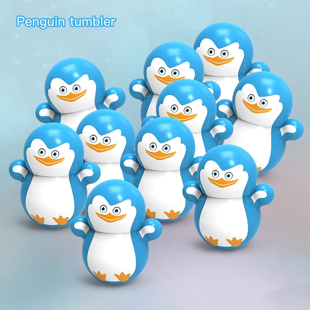 Funny Gift Shaking Tumbler Toys Cartoon Snowman Penguin Tumbler Desktop Ornament Anti Stress Toys Wholesale Items