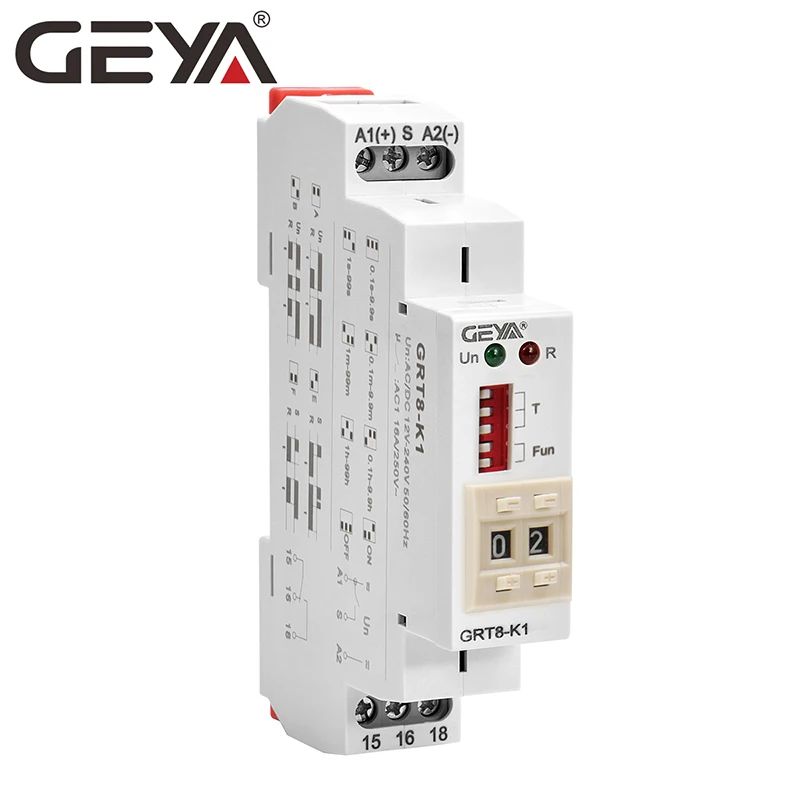 Atraso em Fora Chegada Nova Geya Ajuste Digital Temporizador Relé ac dc 12 v 24 220 230 Multifunções Tempo Grt8-k
