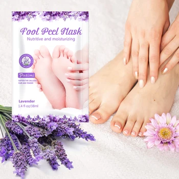 

6Pair=12Pcs Feet Exfoliating Foot Mask for Pedicure Lavender Nourishing Whitening Foot Mask Dead Skin Removal for Legs