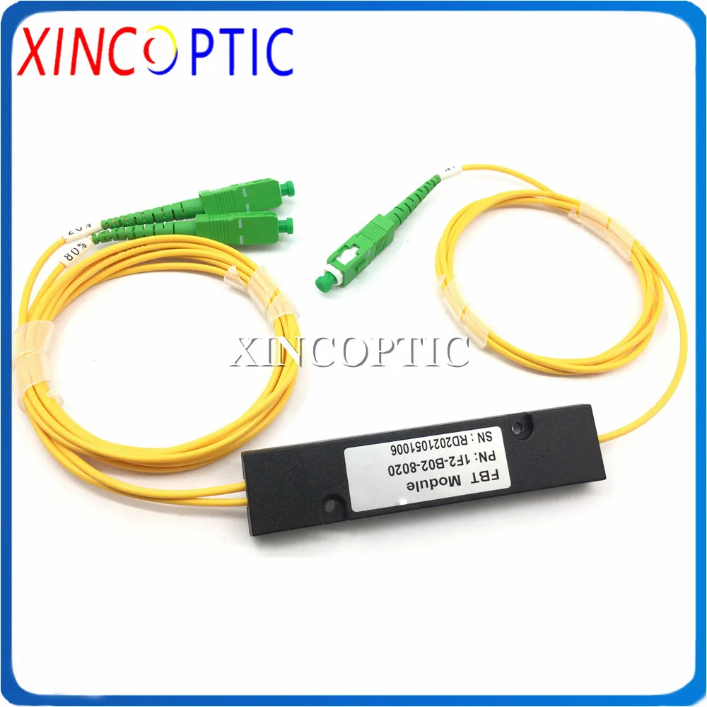 4Pcs Scapc 1 X2 Fibra Ottica Ftth Splitter Fbt Accoppiatore Ottico 90*20*10Cm 1M 3.0Mm 1310/1490/1550Nm Plc Monomodale