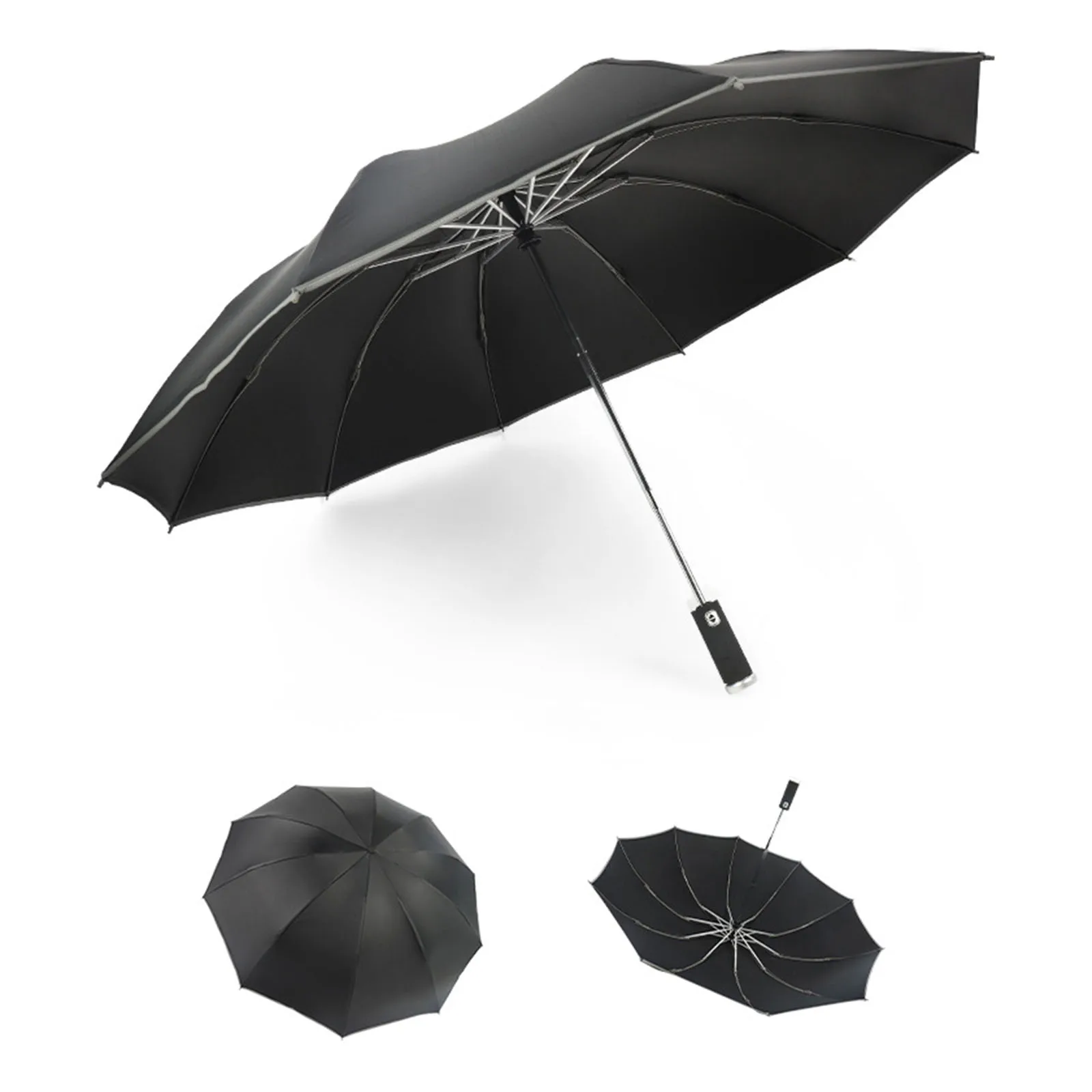

Color Automatic Rain Sun Umbrella With Led Light Umbrella Three Folding Inverted 10 Ribs Windproof Umbrellas For Outdoortravel