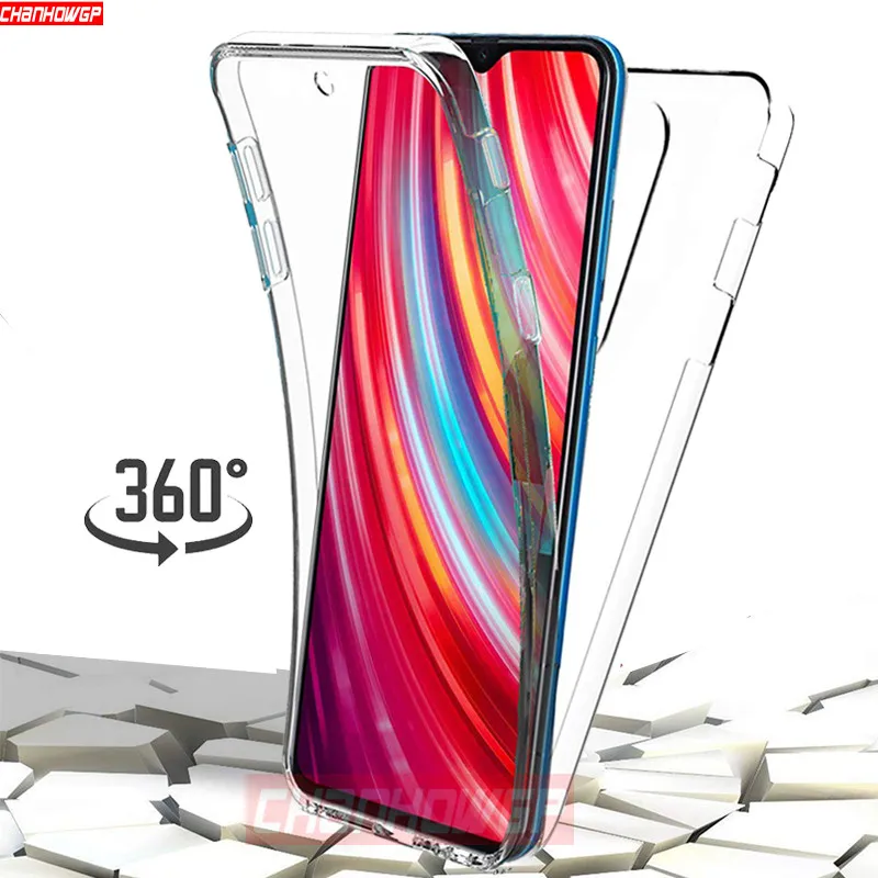 Прозрачный противоударный чехол 360 для Xiaomi Redmi Note 8 7 K20 5 6 Pro 8T 4 4X 7A Plus Mi 9 SE 9T CC9 A3 Lite