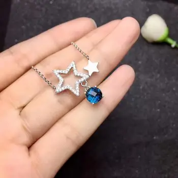 

Star Natural And Real Topaz pendant Necklace Natural real Topaz 925 sterling silver Pendant