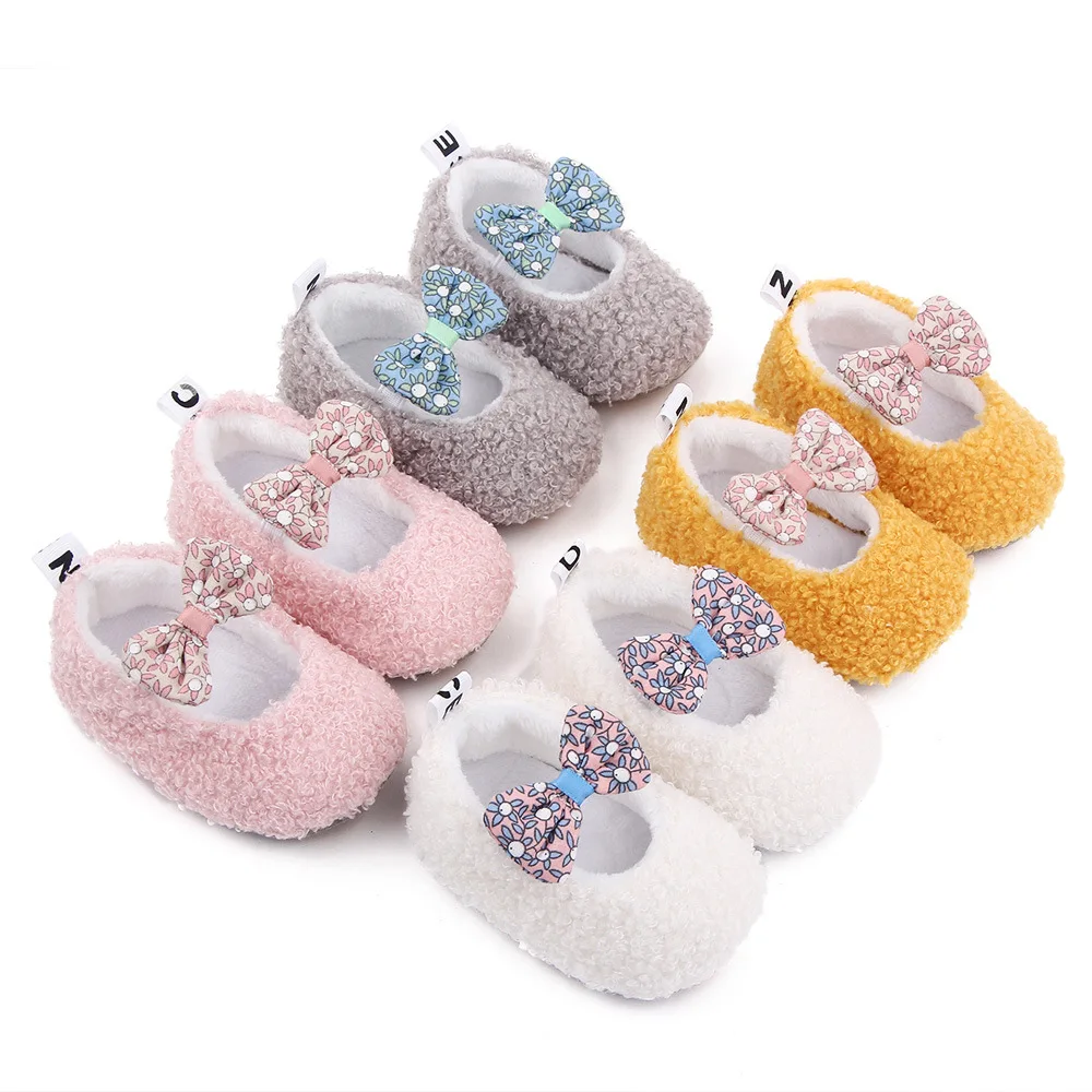 

Spring Autumn 2021 Baby Girls First Walkers Princess Newborn Baby Shoes Infant Girls Cute Bowknot Soft Shoes