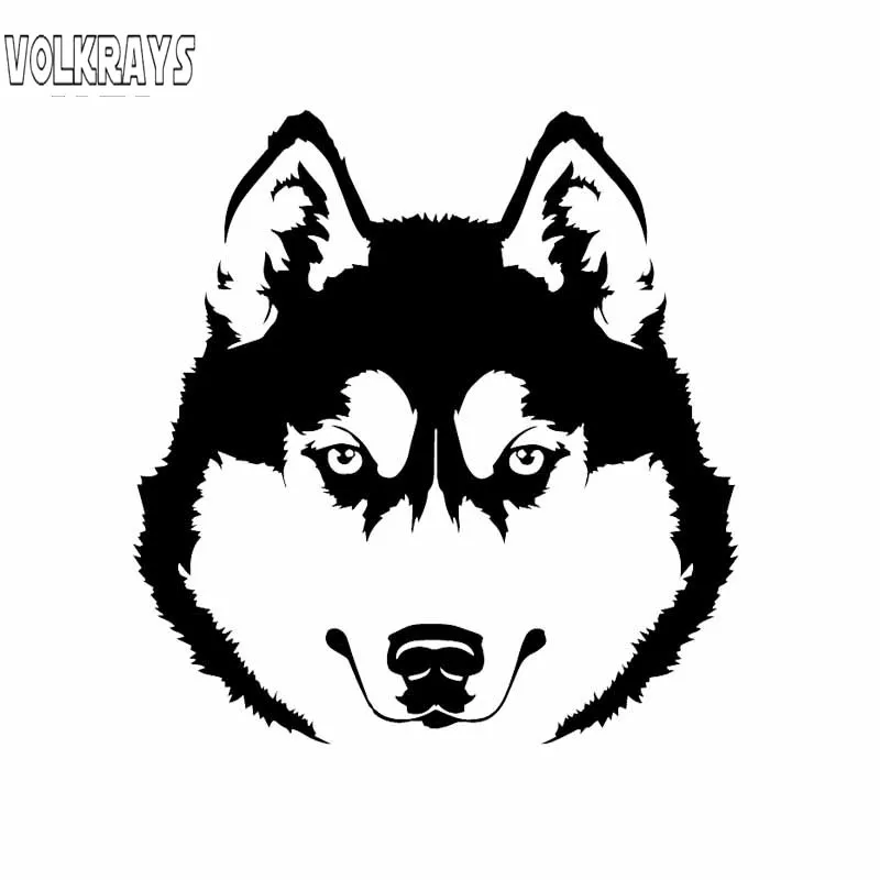 Volkrays индивидуальная Автомобильная наклейка Husky Head Собака Животное Искусство