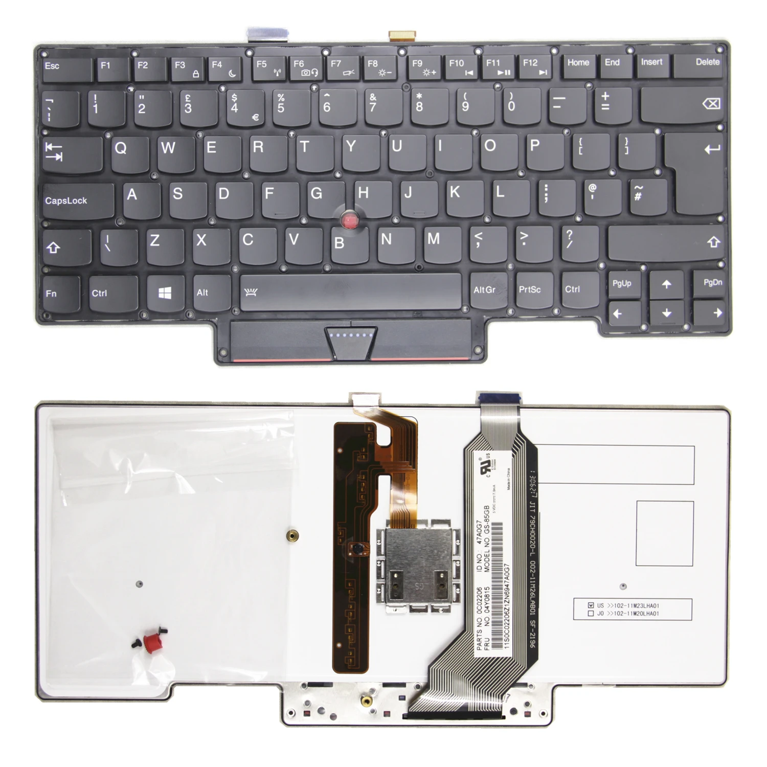 Original Eua Reino Unido gb para Thinkpad Lenovo x1 Carbono 1st Gen x1 Gen1 Inglês Retroiluminado Teclado do Portátil 04y0786 04y2953 100% Novo Teclado de substituição - Imagem 4