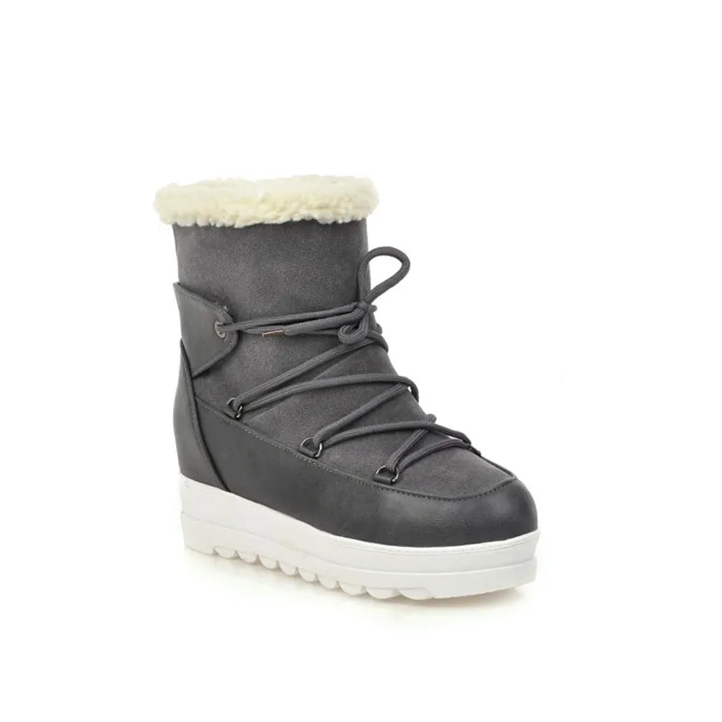 Новое поступление; ботинки на платформе; зимняя обувь; женские модные теплые ботильоны; женские зимние ботинки на меху; размеры 34-43