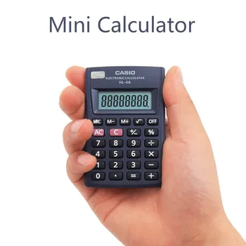 

HL4A Mini Calculator Card Pocket Student Calculator Portable 8bit Small Account Financial Compute Calculadoras Clear Calculator
