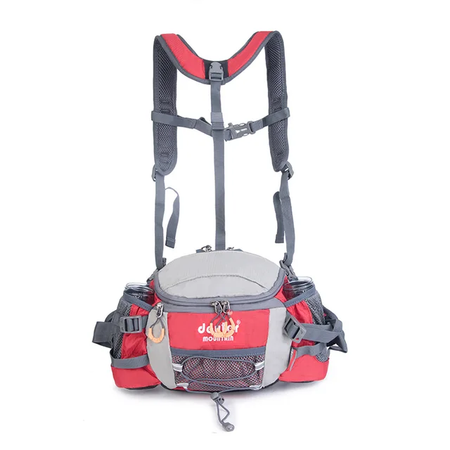 8L Sports Waist Bag Outdoor Hiking Riding Waterproof Wearproof Backpack Camping Travel Shoulder Bag Water Bottle Pack  X352D New Red