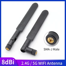 8dBi WiFi антенна SMA Male 2,4 ghz антенны Omni Двухдиапазонные 2,4G 5G антенны для маршрутизатора