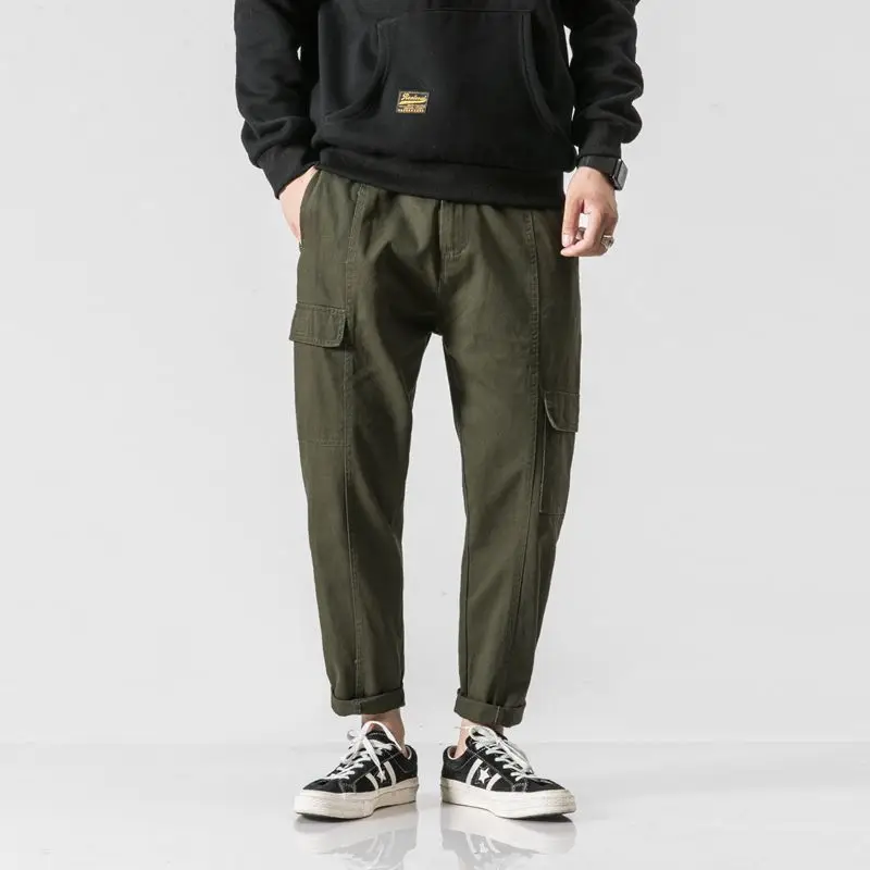 

Luoye luo ye 2019 Autumn New Style Japanese-style Origional Three-Color Joint Workwear Casual Pants A- 42 #