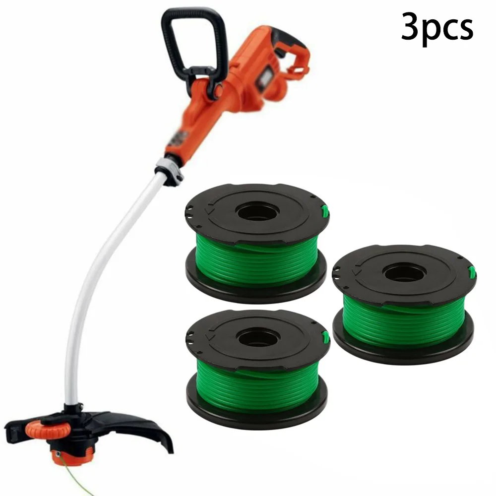 3Pcs Trimmer Spool Line A6482 For Black & Decker GL7033 GL8033 GL9035 Grass Cutter String Strimmer Replacement Part Acss electric earth auger
