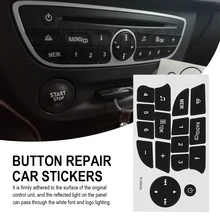 

Car Button Repair Stickers CD Radio Audio Button Repair Decals Stickers For Twingo For Renault Clio and Megane 2009-2011