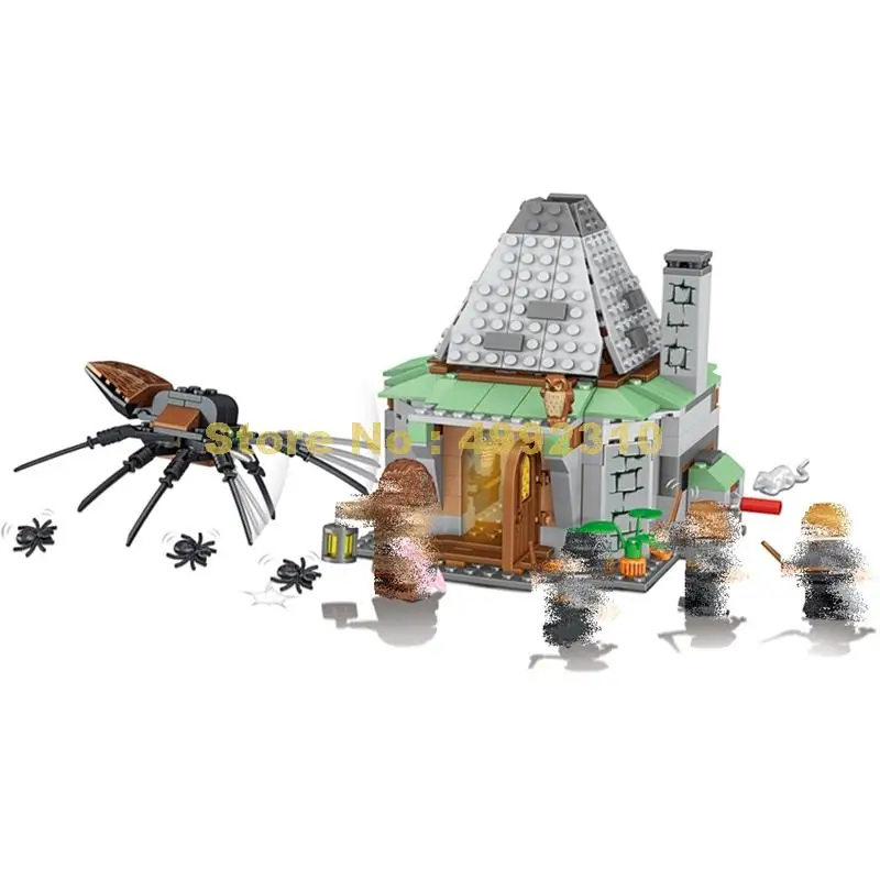 

39157 461pcs movie harry hagrid's hut 4738 lele building blocks 4 figures Bricks Toy