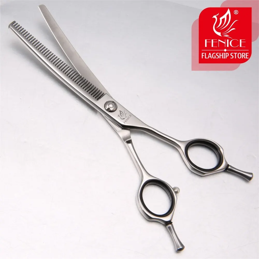 Fenice 6.5 inch Curved Thinning Shear for Dogs Pet Grooming Curved