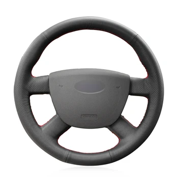 

Black Artificial Leather Car Steering Wheel Cover for Ford Kuga 2008-2011 Focus 2 2005-2011 C- MAX 2007-2010 Transit 2010-2013