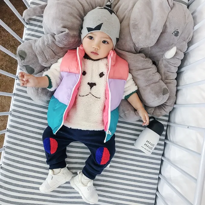 Mini Babe City/детская одежда; детский жилет; коллекция года; сезон осень-зима; детский жилет для мужчин и женщин; детский хлопковый топ смешанных цветов