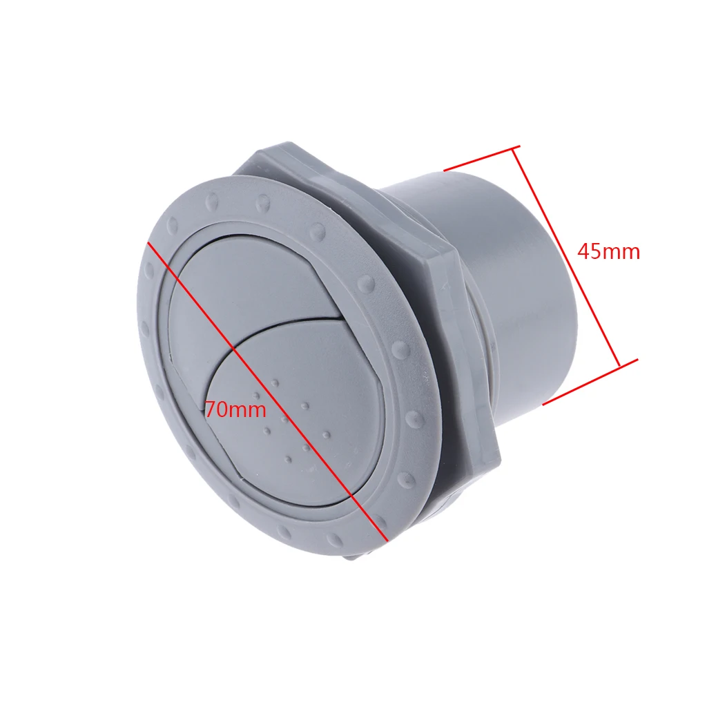 

2.36 x 2.55 inch Round Air Vent Louver, Air Conditioner Deflector Grill Cover for Marine Boat RV Caravan Car - Gray