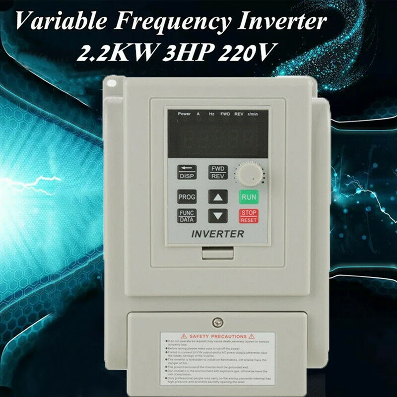 Горячая 2.2KW 3HP 220V инвертор с переменной частотой с ЧПУ VFD VSD один до 3 фаз