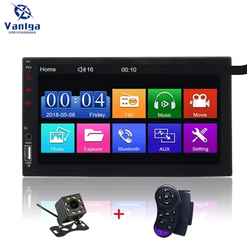 

2 Din NEW Car Radio 7" Bluetooth Car Multimedia Player 2din Touch Autoradio MP5 SD/FM/MP4/USB/AUX Audio Stereo With Camera