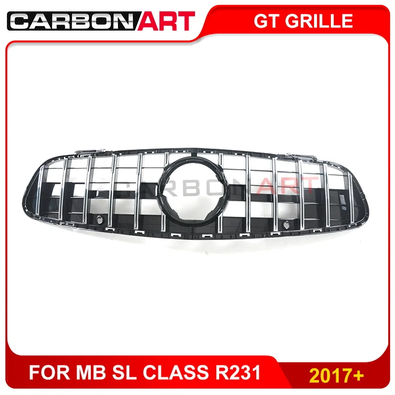 SL класс R231 GT Стиль гоночная решетка спорт ABS серебро для mercedes sl r231 аксессуары для автомобиля