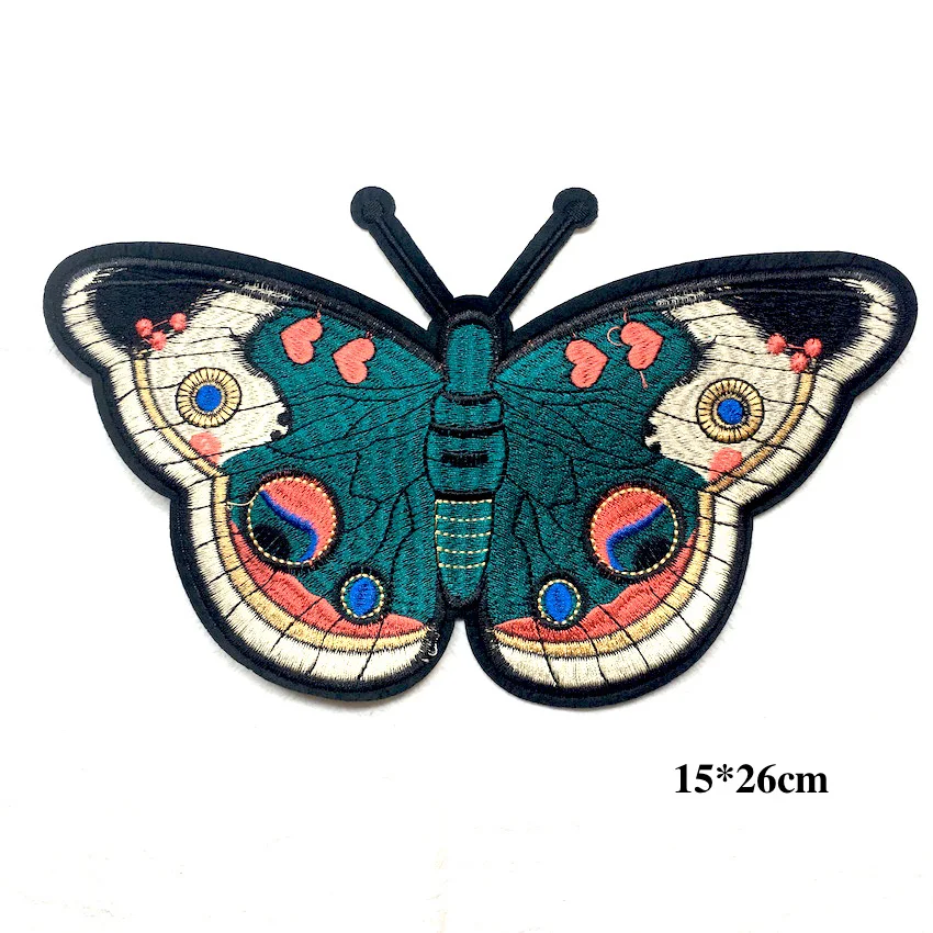 1pcs color1 1 шт. большая бабочка вышивка аппликация патчи для одежды Железная на патч аппликация для DIY модная одежда LSHB694 - Цвет: 1pcs color1