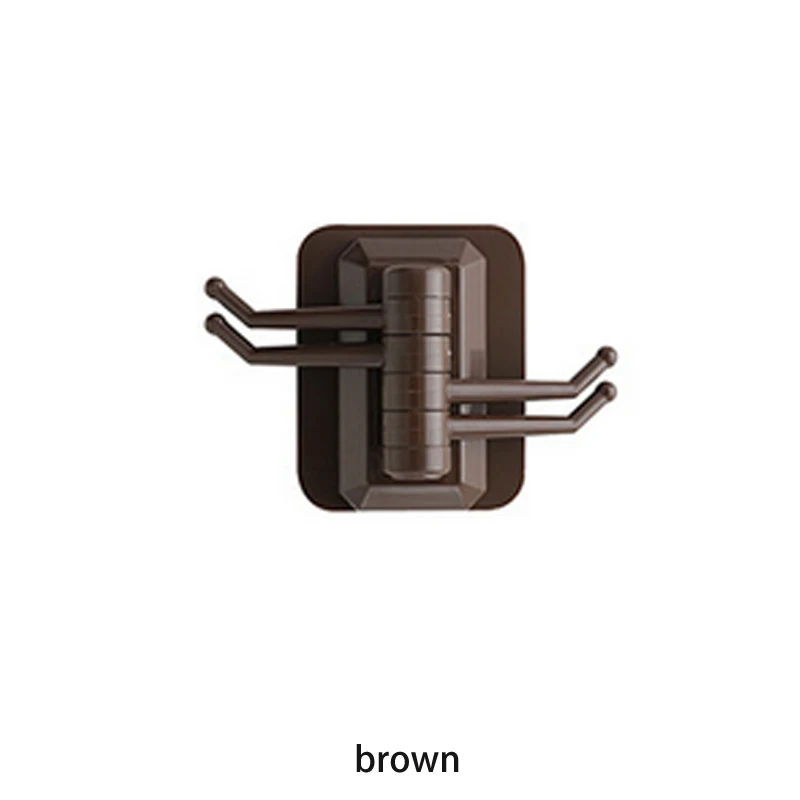 brown 3 цвета Подшипник нагрузки 3 кг бесшовный клейкий крючок Настенные Крючки вешалка для кухни ванной вращающийся крепкий крючок настенная вешалка - Цвет: brown