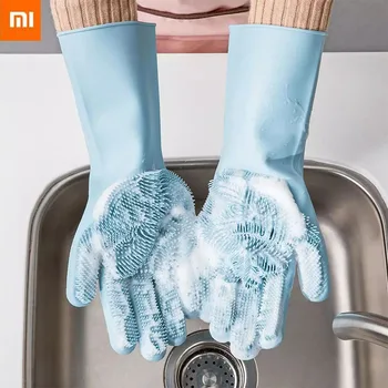 

Xiaomi mi JORDAN JUDY Magic Silicone Cleaning Gloves Kitchen Foaming Heat Insulation Gloves Pot Pan Oven Mittens Cooking Gloves