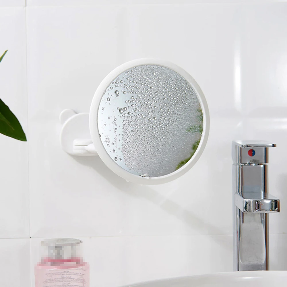 Folding Vanity Mirror Desktop Makeup Princess Mirror Wall Hanging Punch-free Round Rotating Multi-function Small Mirror