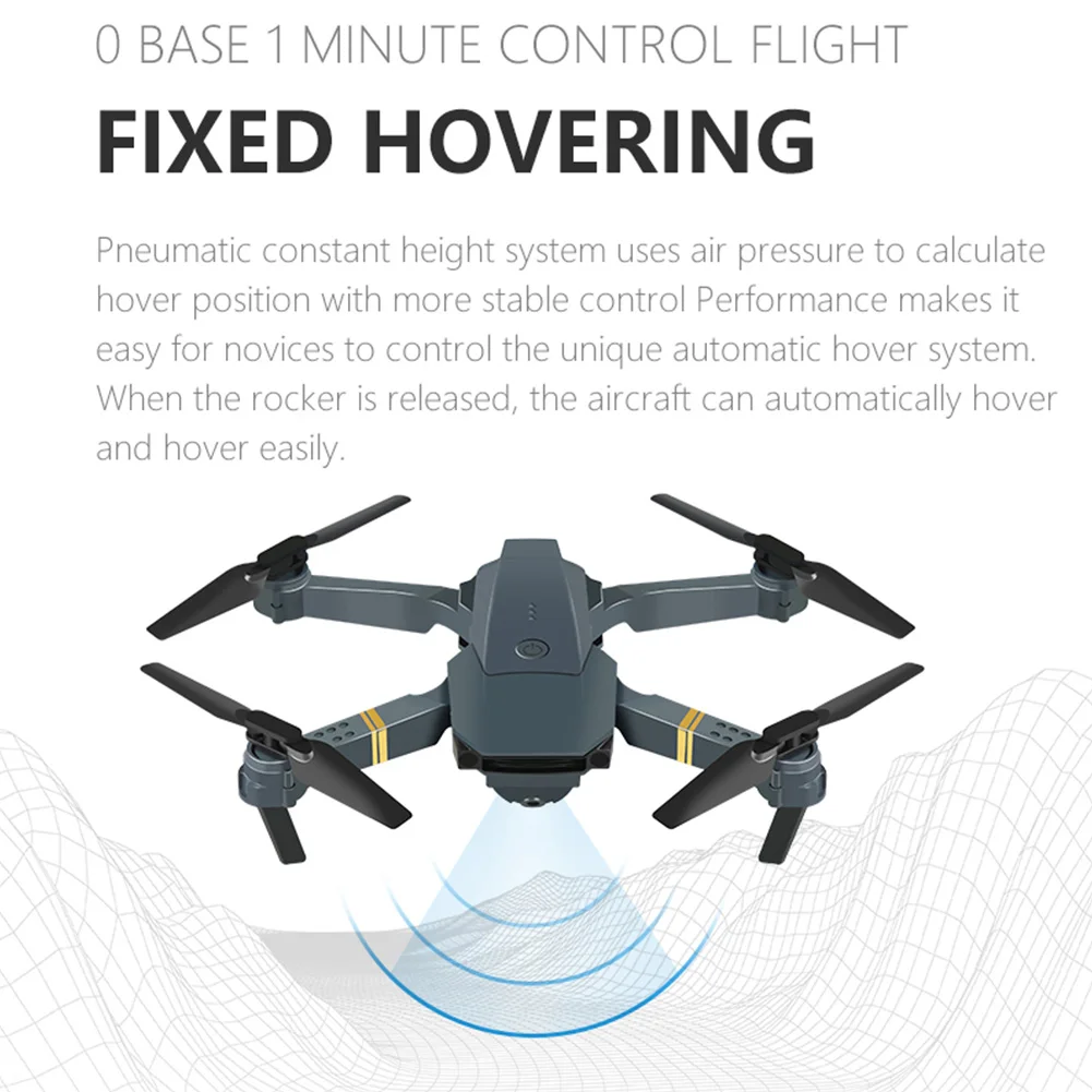 E58 Quadrotor Foldable Drone Portable Drone Kit 720P/1080P/4K HD Aerial Photography RC Drone With Tracking Shooting Function