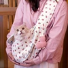Cat Carrier Bags Puppy Handmade Small Pet Dog Outdoor Travel Handbag Canvas Single Shoulder Bag Tote Shoulder Bag Breathable 1