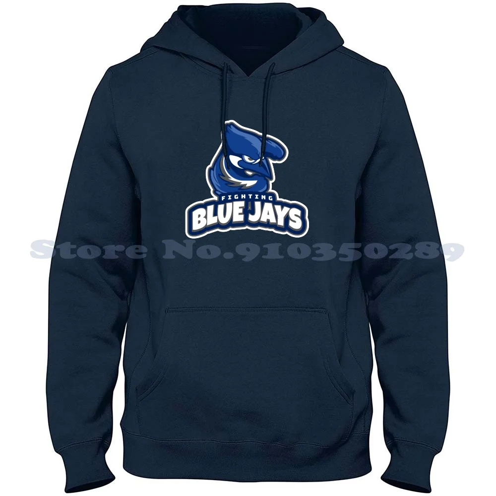 Fighting Streetwear Sport Felpa Con Cappuccio Logo Sportivo Blue Jay Bird Sport Birds Cute Angry Baseball Football Softball