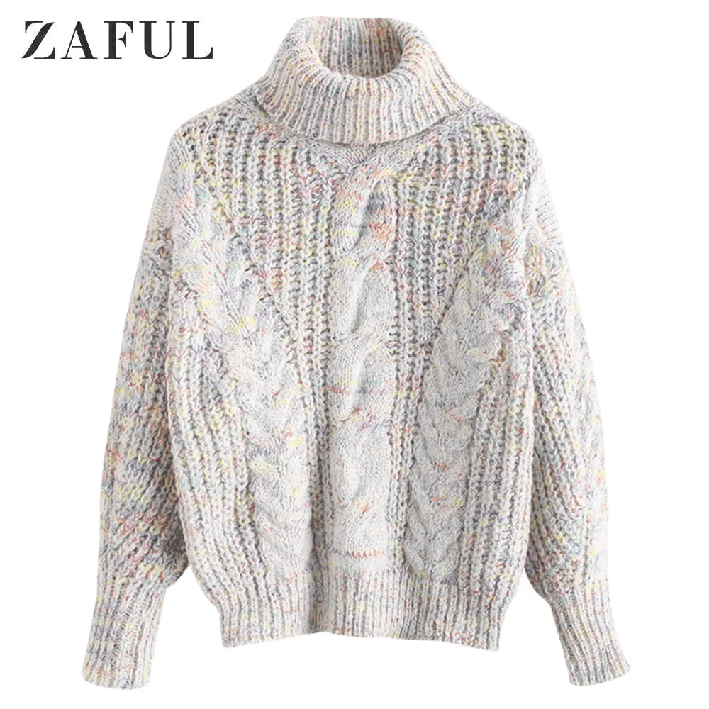 MERICAL Maglione Grosso da Donna a Maniche Lunghe Allentato Collo Alto Casual da Donna