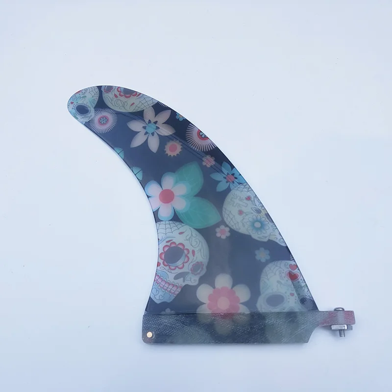 high quality 9inch 8inch longboard fin center fiberglass fabric single fin