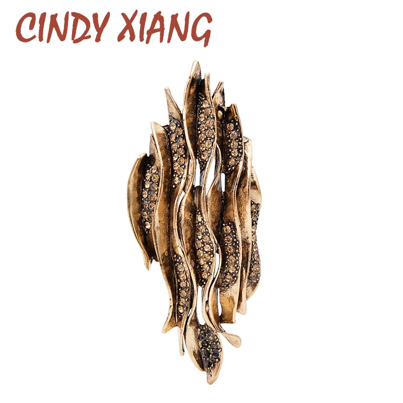 CINDY XIANG стразы креативная брошь в виде листьев винтажные большие модные броши для