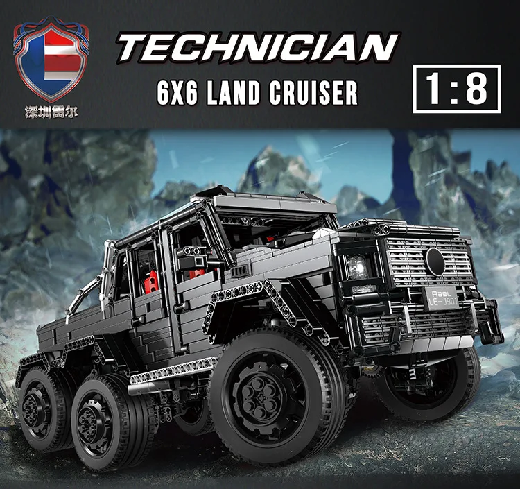 Technic Series G63 SUV Big Benz Car 6X6 Land Cruiser Настоящая модель 3300 шт. строительные блоки игрушки для детей наборы