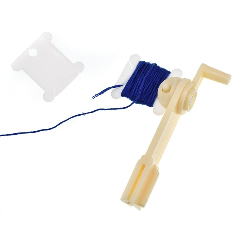 

String Winder and Thread Card Embroidery Plastic Thread Bobbins Floss for Storage Holder Winding Stitch Tool