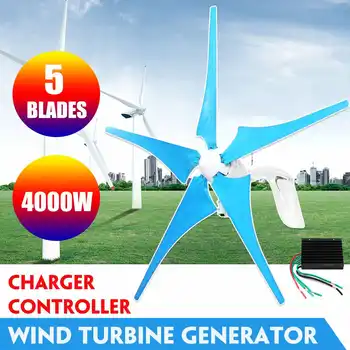 

4000W 12V 24V Wind Turbine Generator Windmill Fit with Controller for Home Street Lamps Monitoring Boat