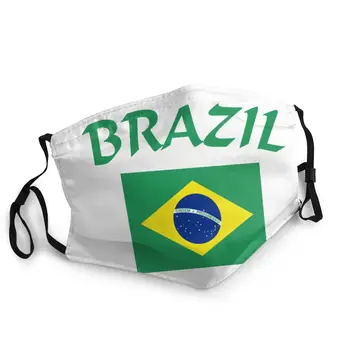 

Brazil Flag Reusable Mouth Face Mask Printed Anti Haze Dustproof Mask Protection Mask Respirator Mouth Muffle