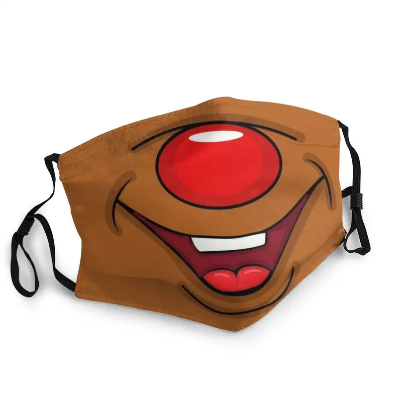 Rudolph Red Nose Mask Unisex Adult Dustproof Christmas Cosplay Protection Respirator Washable Mouth Muffle | Аксессуары для одежды
