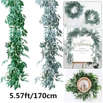 

1.7m Artificial Willow vine faux plant for Wedding decoration plantas artificiales fake leaves garland rattan lierre artificiel