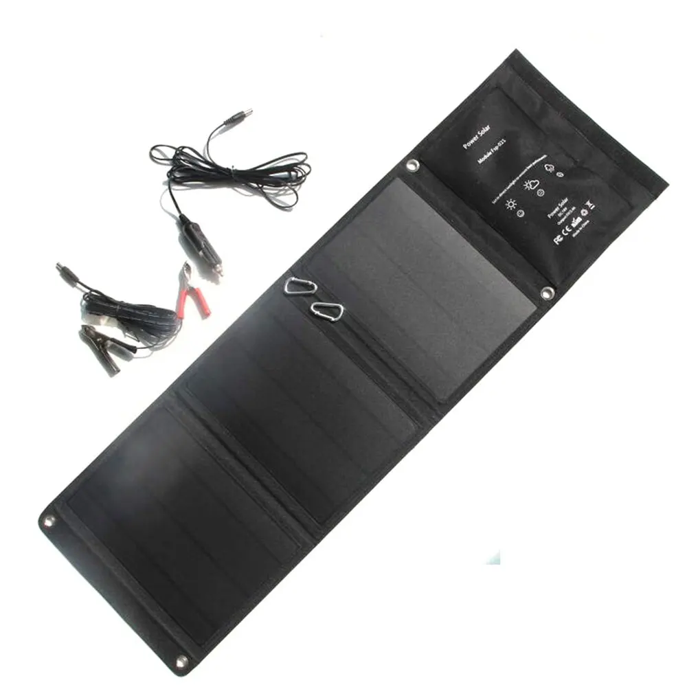 

Solar Power Bank Monocrystalline Silicon New Energy Solar Panel 18W Tool Solar Charger 5V Outdoors Emergency Supply Camp